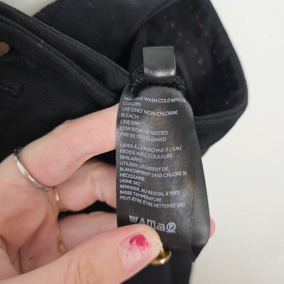 Anthropologie Black Essential Slim High Rise Crop Professional Dress Pants Sz 2 - Picture 4 of 7